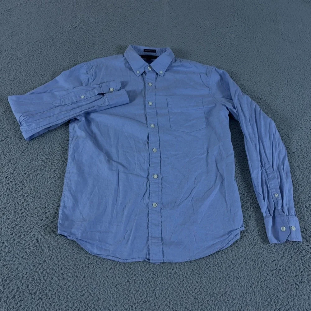 LOT OF 2 Banana Republic Shirt Mens Medium Button Down Untucked Oxford Preppy